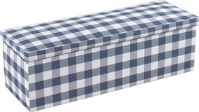 Truhlica čalúnená farba produktu tmavomodrá látka vzorované