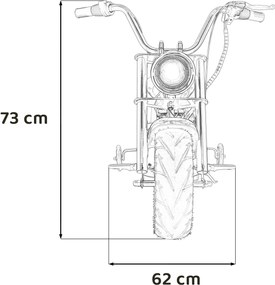 Ramiz Motocykel Chopper Warrior zelený