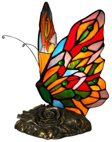 Lampa tiffany stolová 23*15*16 MOTÝĽ