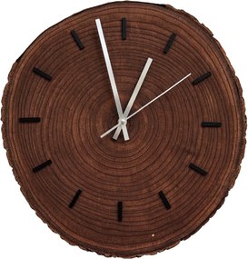 Nástenné hodiny z kmeňu stromu s originálnou kôrou  | KORRO: Amber - 3072 26-29 cm 4815-115591 KOR008