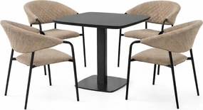 Doppler Picaso MELIA LIKA-TEX® mocca - záhradná/gastro súprava 4+1