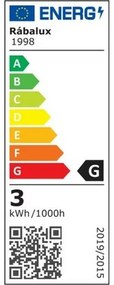 Rabalux Dekoratívna LED filament žiarovka s točeným vláknom sviečkového tvaru, jantárová, E14, C35, 2,5W, 2200lm, 2000K, 20000h.