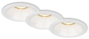 Brilo - SADA 3x Kúpeľňové podhľadové svietidlo 1xGU10/9W/230V IP23 biela