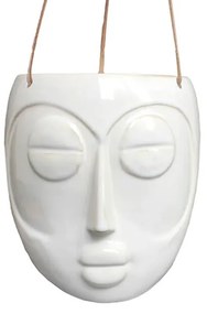 Závesný kvetináč mask biely MUZZA
