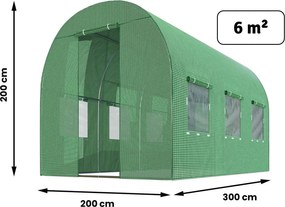 Záhradný fóliový tunel Plonos 3 x 2 m (6 m²) 4910-B