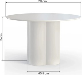 Jedálenský stôl Adaggio 120 cm sivo-béžový