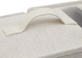5Five® Úložný box Dressy Plus s ľanovým vzhľadom, béžový, 40,5 x 15,5 x 31,5 cm