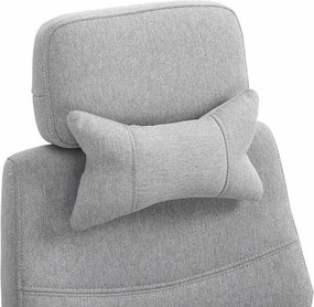 Kancelárska otočná stolička s opierkou hlavy - rôzne farby, svetlosivá