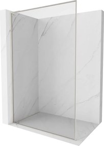 Mexen, Mexen Kioto-F L sprchová stena s rámom 60 x 202 cm, priehľadná 8 mm, brúsený nikel - 800-060-174-97-00