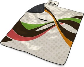 Sablio Plážová deka Retro abstrakcia: 200x140 cm