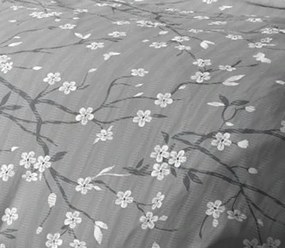 Krepové bavlnené obliečky Homa BERMAL GREY MEADOW 2-dielna sada 140x200 cm