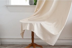 Zatemňovaci záves DUNES VELVET 140x250 cm, krémový Zavesenie: Kovové krúžky