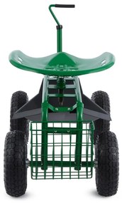 Waldbeck Park Ranger, záhradný vozík, 130 kg, pojazdný, odkladací priestor, oceľ, zelený