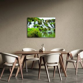 Obraz - vodopády so zeleňou (70x50 cm)