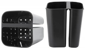 Erga Gavi, kúpeľňový kôš na kozmetiku 30x12x19 cm na prísavky, čierna matná, ERG-YKA-CH.GAVI-PP-KP-BLK