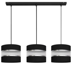 Luster na lanku HELEN 3xE27/15W/230V čierna