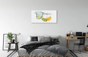 Obraz na skle Voda kiwi oranžový 125x50 cm