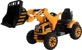 LEAN CARS Elektrický traktor s rýpadlom oranžový