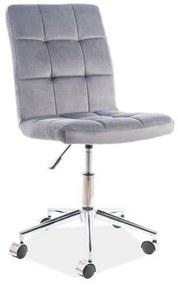 Expedo Detská stolička KEDE Q-020 VELVET, 45x87-97x40, bluvel 14, sivá