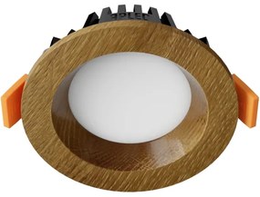 APLED - LED Podhľadové RONDO WOODLINE LED/3W/230V 3000K pr. 9 cm dub masív