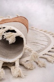 Koberec SKANDI KIDS A1095A béžový / oranžový kruh