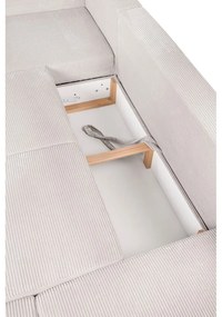 Béžová menčestrová rozkladacia rohová pohovka (pravý roh/do tvaru "U") Tori – Bonami Selection