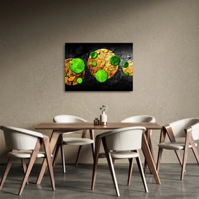 Sklenený obraz abstrakcie - Guľa (70x50 cm)