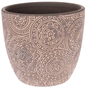 Keramický obal na kvetináč Ornament, 17 x 15 cm