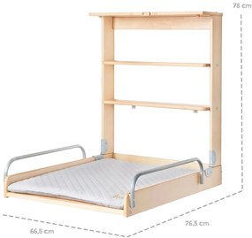 Závesný prebaľovací pult v prírodnej farbe Roba style - Roba
