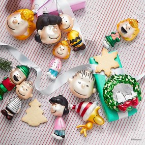 PEANUTS Sklenená ozdoba Snoopy veniec