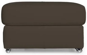 Kožený taburet LOREN II, hnedá (madras - 111 bark)