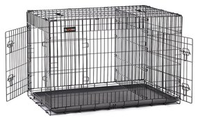 FEANDREA Klietka pre psa FEANDREA, prepravka pre psa s 2 dvierkami, 122 x 74,5 x 80,5 cm, čierna PPD48BK