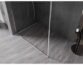 Mexen Kioto-F L, sprchová zástena s rámom 50 x 202 cm, 8 mm číre sklo, chrómový profil, 800-050-174-01-00