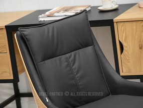 Kancelárske kreslo Leoss (čierna). Akcia -15%. Vlastná spoľahlivá doprava až k Vám domov. 1136342
