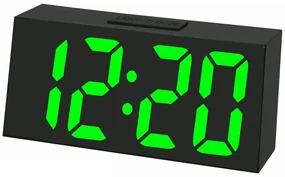 Digitálny budík do siete so zelenými LED svietiacimi číslami JVD SB3628.1