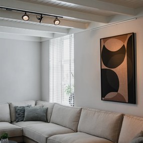 Koľajnicový reflektor 1-fázový čierny - Go