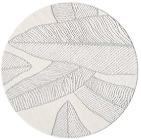 Dekorstudio Moderný okrúhly koberec LOUNGE 0629 - sivý Priemer koberca: 120cm