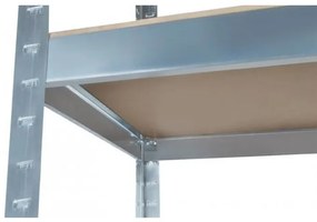 JAKS KOVOVÝ BEZSKRUTKOVÝ REGÁL POZINK 220x100x45 CM, NOSNOSŤ 875 kg