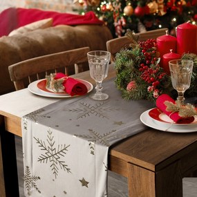 VIANOČNÝ BEHÚŇ NA STÔL ELEGANCE6 40X140 CM VZOROVANÝ