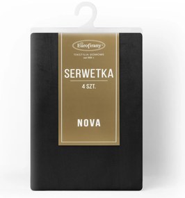 SADA 4 KS PRESTIERANIE NA STÔL MELINDA 40X30 CM ČIERNA
