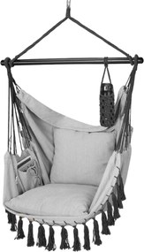 Závěsné houpací křeslo Alex šedé