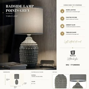 Stolná lampa Points 30,5 cm sivá
