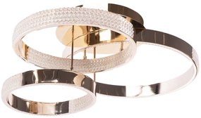 Toolight Toolight, LED kryštálové stropné svietidlo s diaľkovým ovládaním 42W, G003-C, zlatá lesklá, OSW-09744
