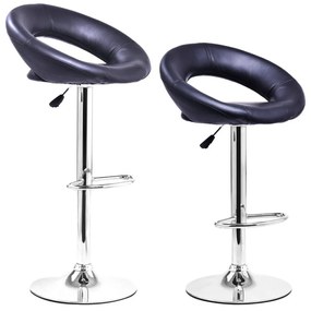 Barové stoličky, 2 ks, viac farieb- Čierne