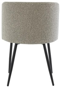 Sivé čalúnené jedálenské kreslo Elyna – Light &amp; Living