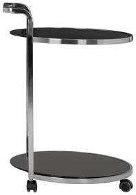 Servírovací stolík na kolieskach so sklenenou doskou ø 50 cm Ackley – Premier Housewares