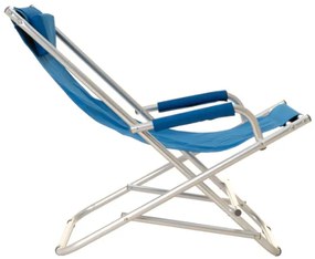 Skladacia stolička, hliníková, modrá