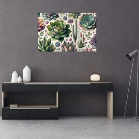 Obraz - Sukulenty (90x60 cm)