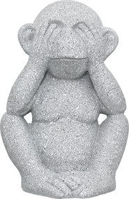 ATMOSPHERA Záhradná figúrka z magnézia Moneky2, 41 cm, sivá
