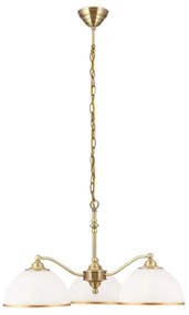 Orion LU 1838/3 - Luster na reťazi OLD LAMP 3xE27/40W/230V biela/mosadz